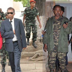 Le général Raoelina (à gauche sur la photo) et le colonel Raymond (à droite sur la photo) croupissent toujours à la maison de force de Tsiafahy.