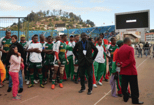 Rosa Rakotozafy était venue à Mahamasina pour honorer de sa présence la rencontre entre les Makis et les Namibiens.