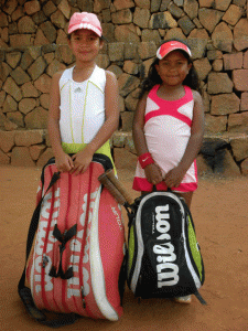 Les deux cousines Christina et Maholy chez les moins de 10 ans actuellement.