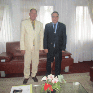 Le ministre des Ressources Halieutiques et de la Pêche, Gilbert François recevant l’Ambassadeur de la Russie à Madagascar, SEM Stanislav AKHMEDOV.