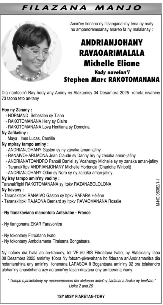 Nécrologie du 06 décembre 2025