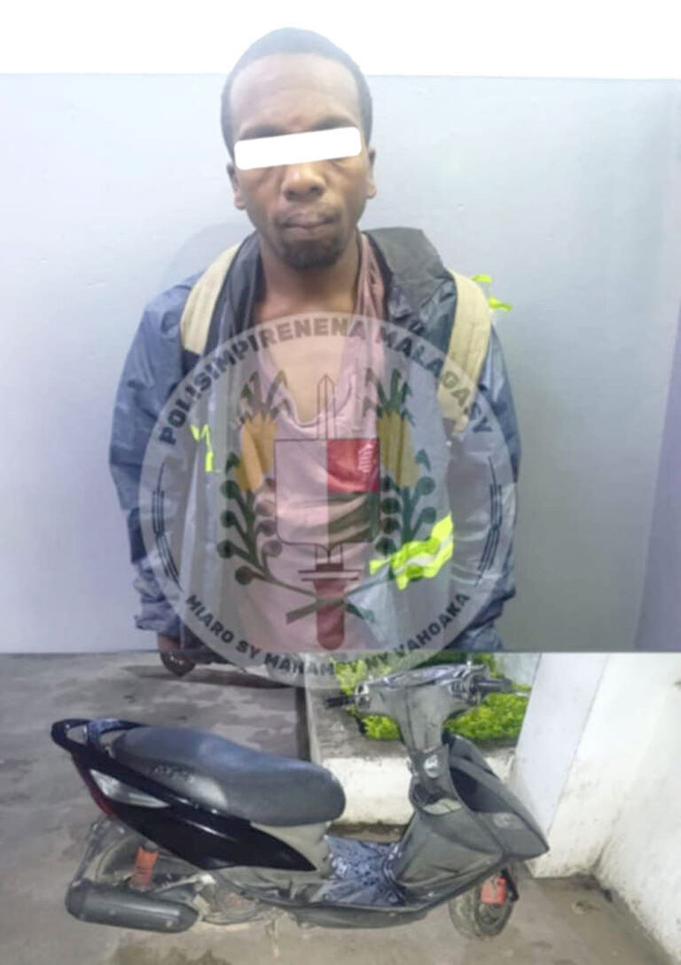Andranomena : Un présumé voleur de taxi-moto pris en flagrant délit