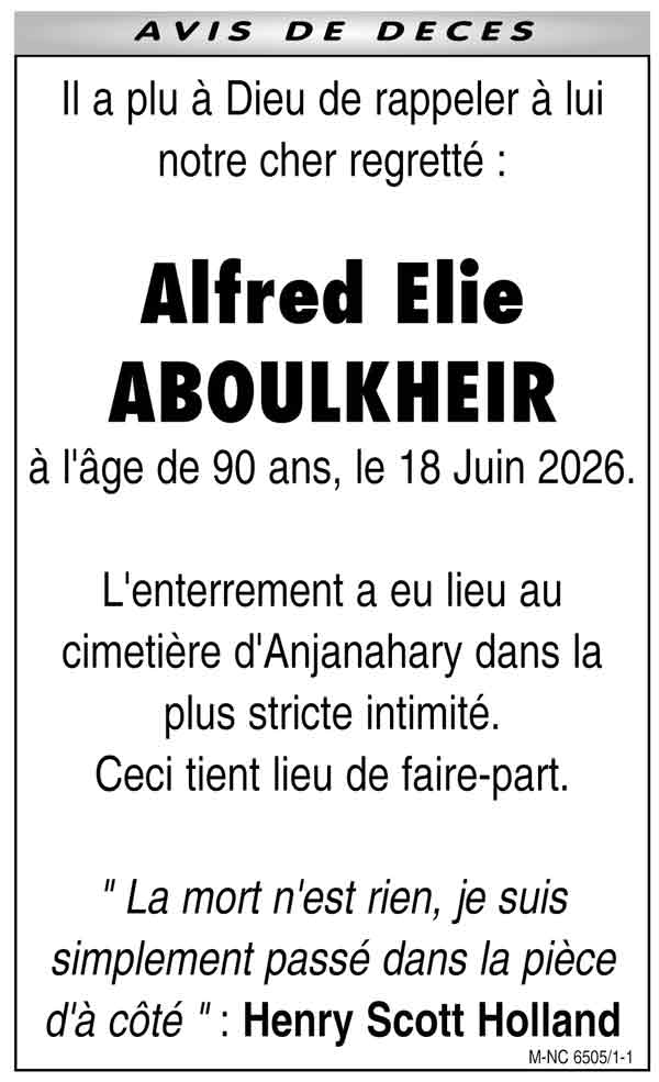 Nécrologie du 23 juin 2026