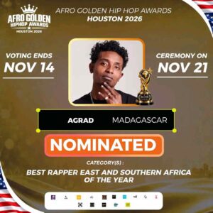 Afro Golden Hip Hop Awards 2026 : Agrad nominé